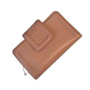 FOSSIL Blush Pink Leather Tri-Fold Wallet **NEW**